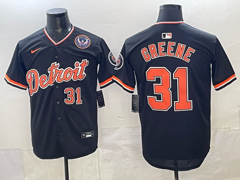 Men Detroit Tigers #31 Greene black Game Nike MLB Jersey 2026002